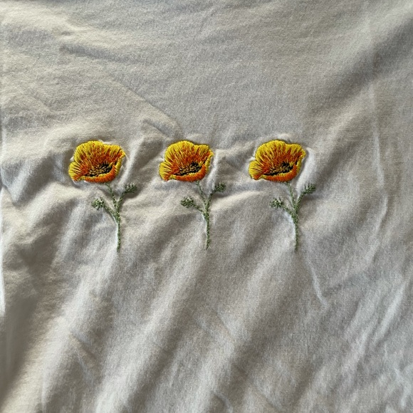 Embroidered Flower Tee - Picture 2 of 2